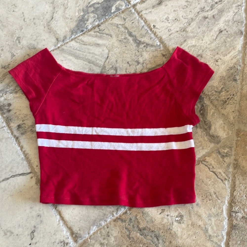 brandy melville red crop top
